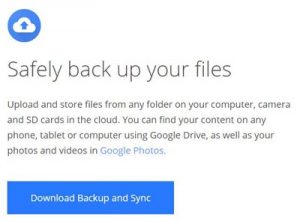 google backup and sync