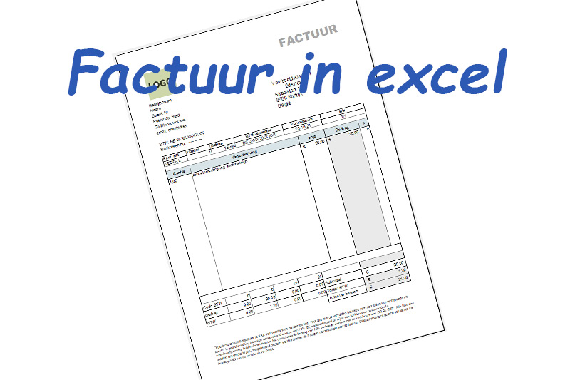 Factuur in Excel