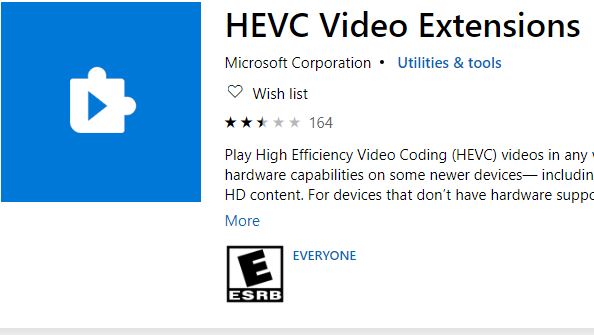 HEVC Codecs H265 for windows